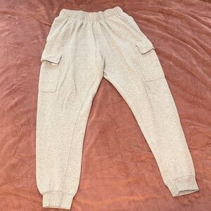 Boys Gray Cargo Joggers Sweatpants